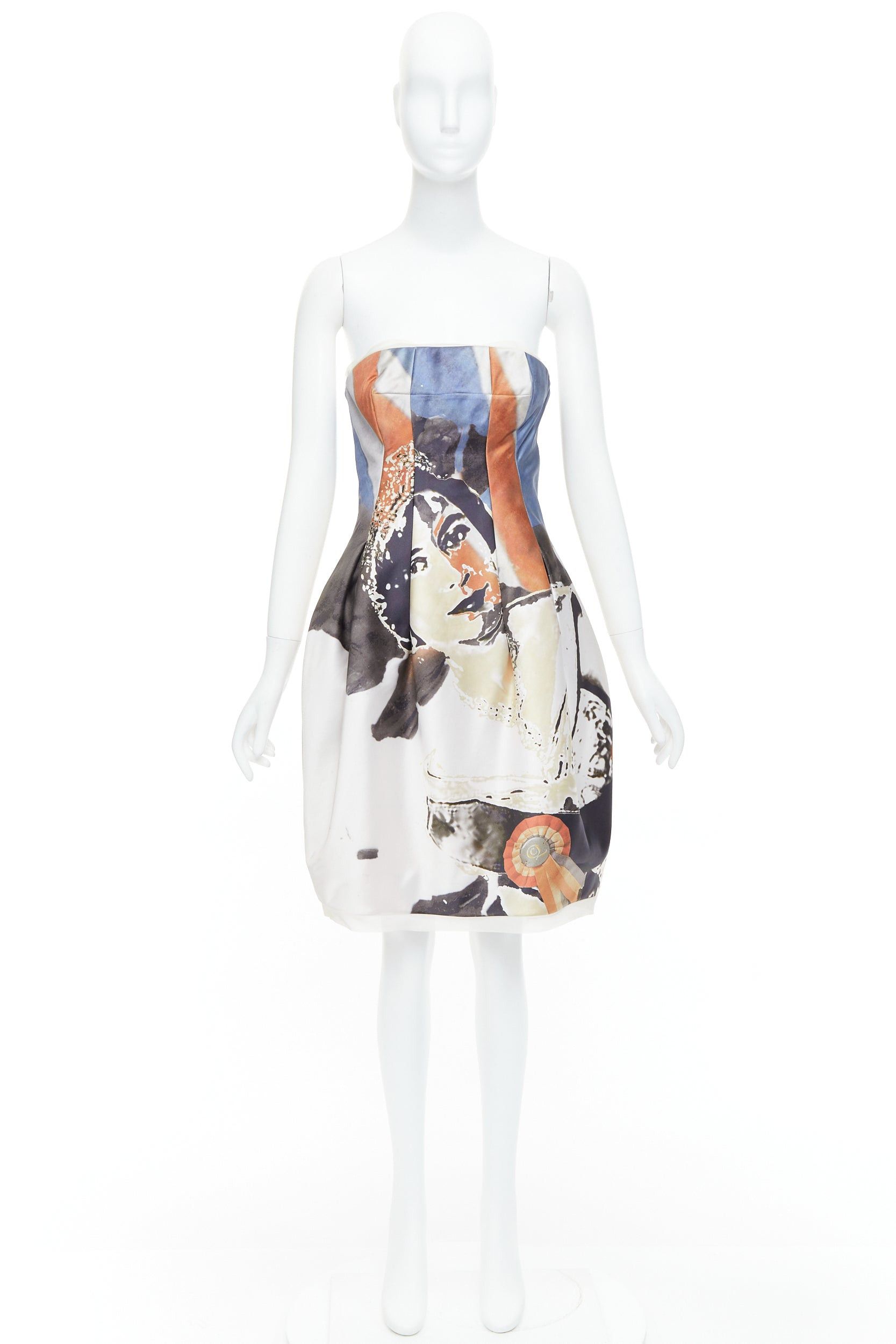 Alexander McQueen rare ALEXANDER MCQUEEN 2008 God Save The Queen Elizabeth strapless dress IT40 S Size S / US 4 / IT 40 - 12 Thumbnail