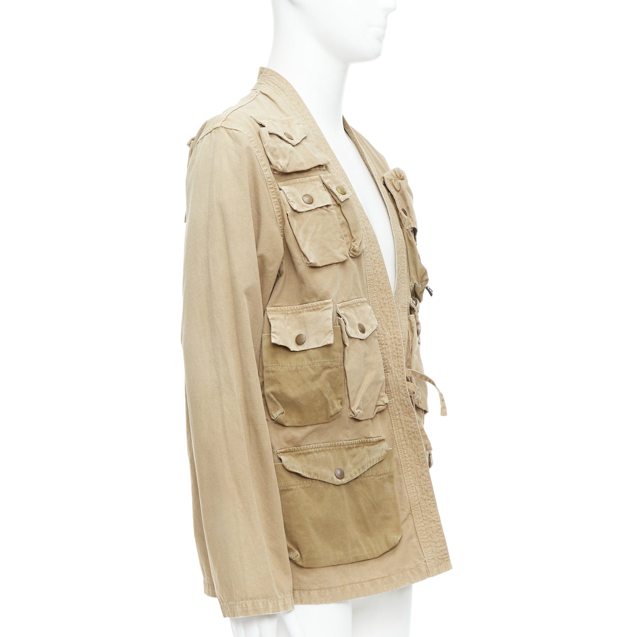 Kapital KAPITAL 2022 beige cotton multi cargo pocket kimono jacket JP4 XL Size US XL / EU 56 / 4 - 3 Thumbnail