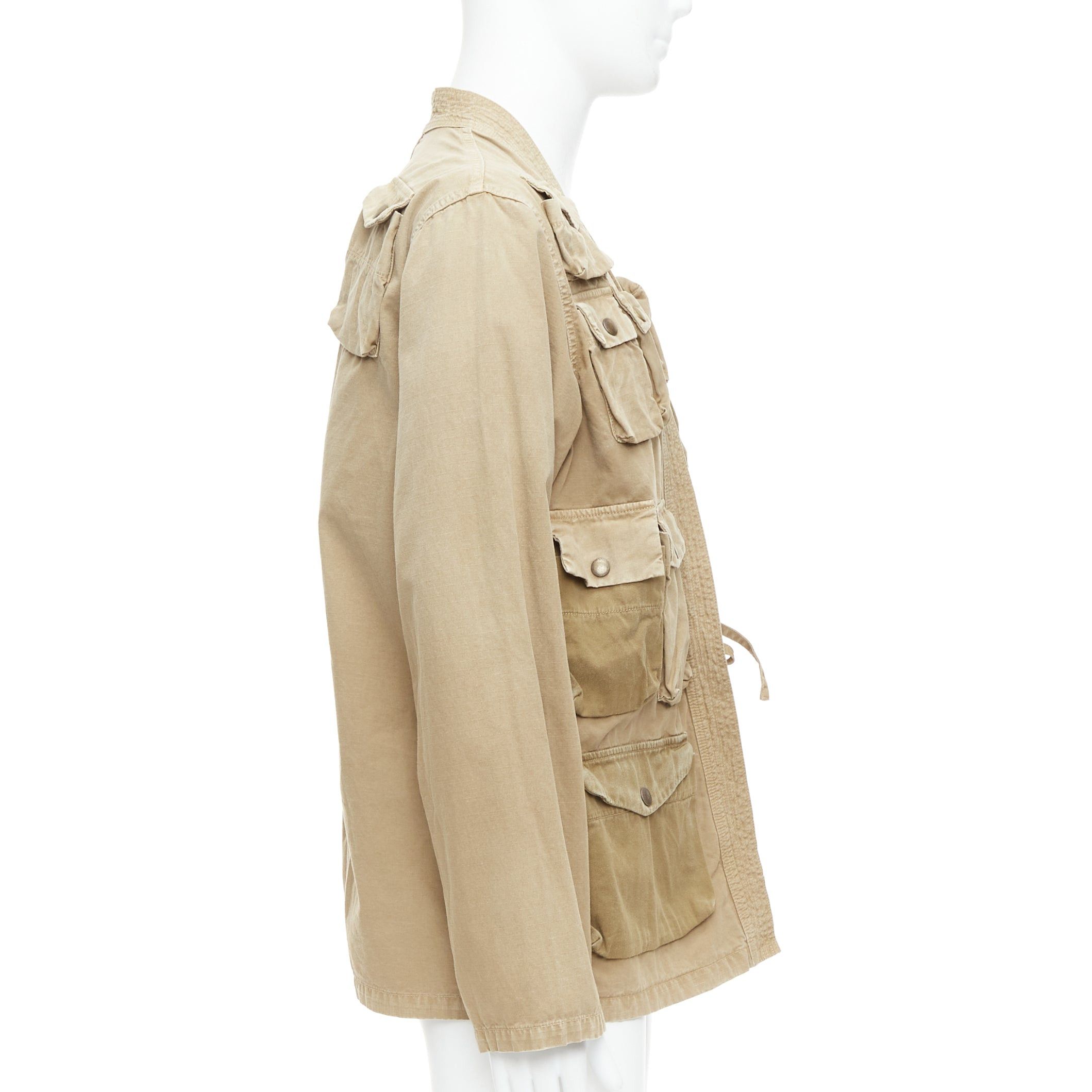 Kapital KAPITAL 2022 beige cotton multi cargo pocket kimono jacket JP4 XL Size US XL / EU 56 / 4 - 4 Thumbnail