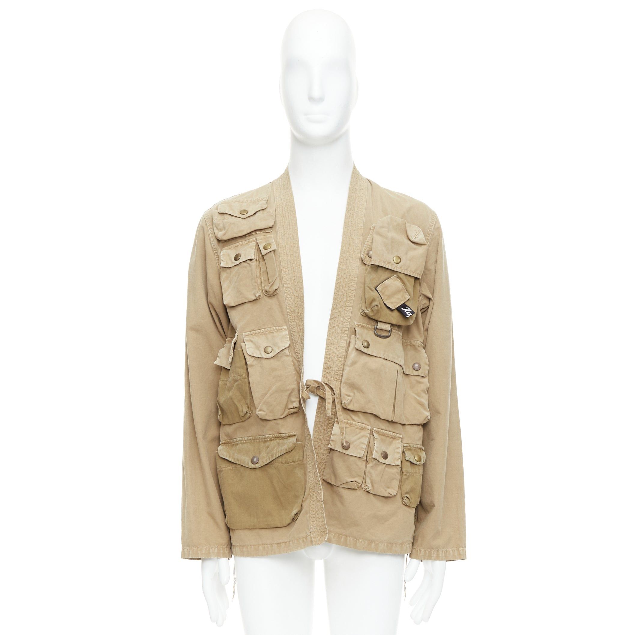 Kapital KAPITAL 2022 beige cotton multi cargo pocket kimono jacket JP4 XL Size US XL / EU 56 / 4 - 9 Thumbnail