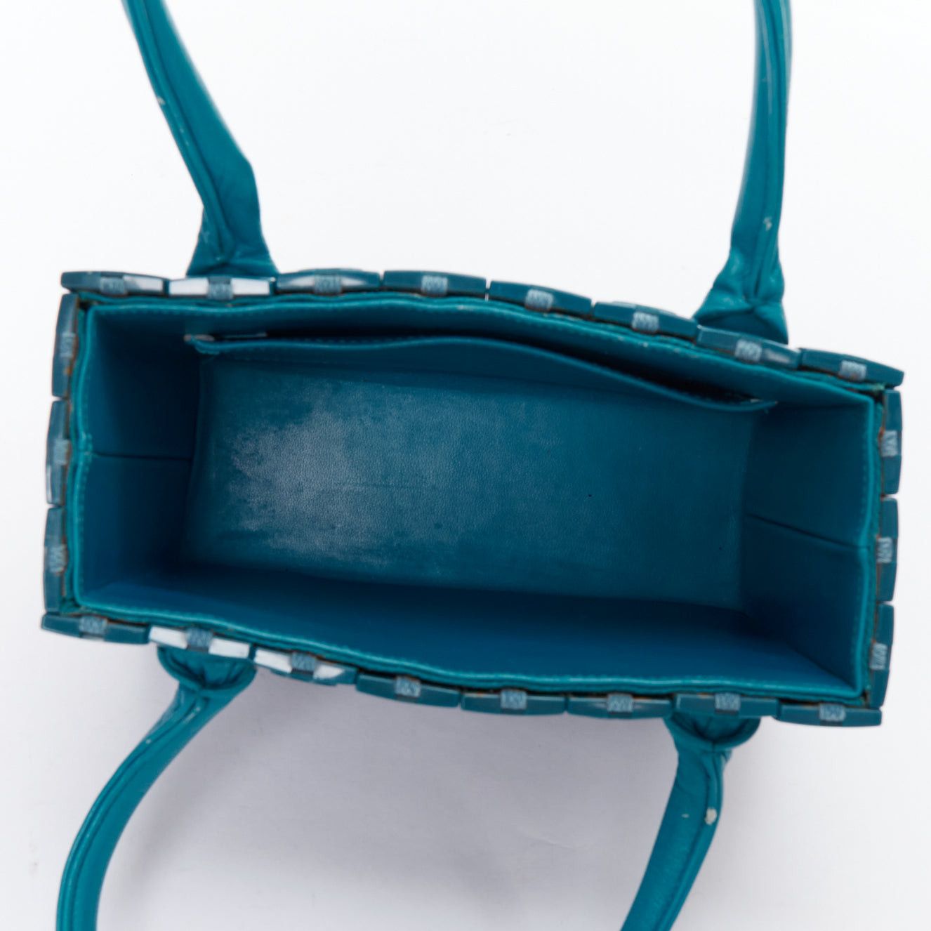 Chanel rare CHANEL Puzzle blue plastic CC chip leather stitch tote bag Size ONE SIZE - 8 Thumbnail