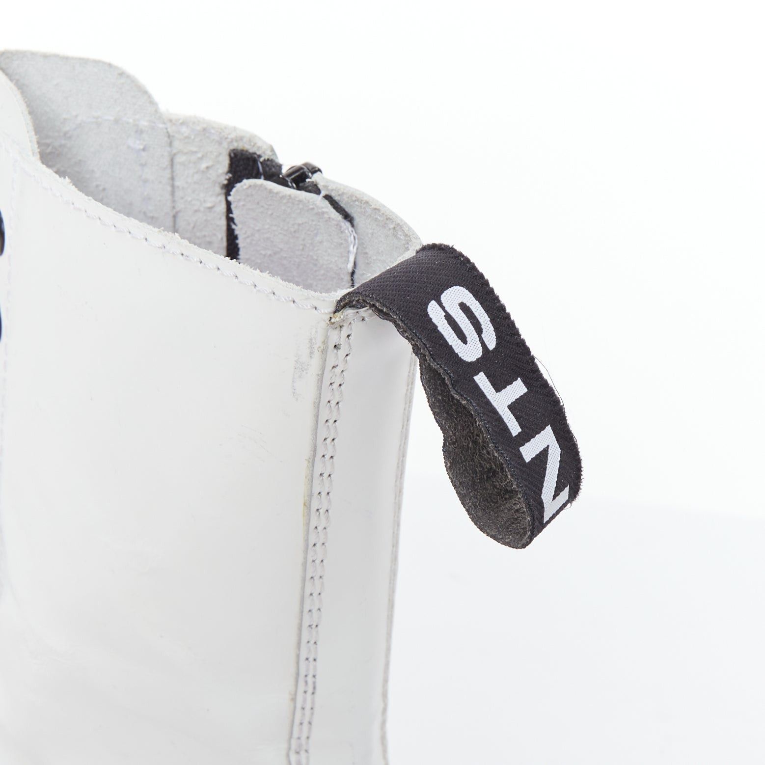 Vetements VETEMENTS VTMNTS F OFF black white slogan leather combat boots EU36 Size US 6 / IT 36 - 8 Thumbnail