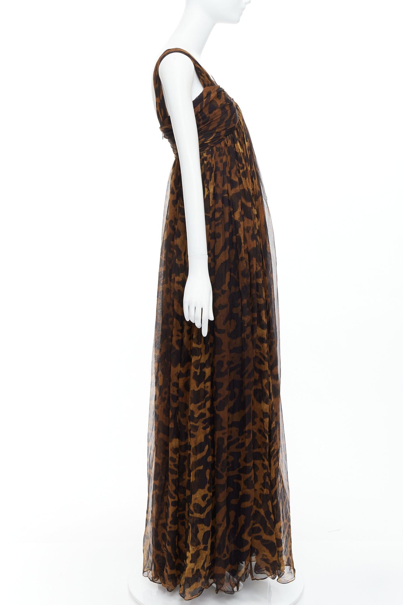 Alexander McQueen ALEXANDER MCQUEEN 2011 100% silk leopard print corseted long gown IT40 S Size S / US 4 / IT 40 - 4 Thumbnail