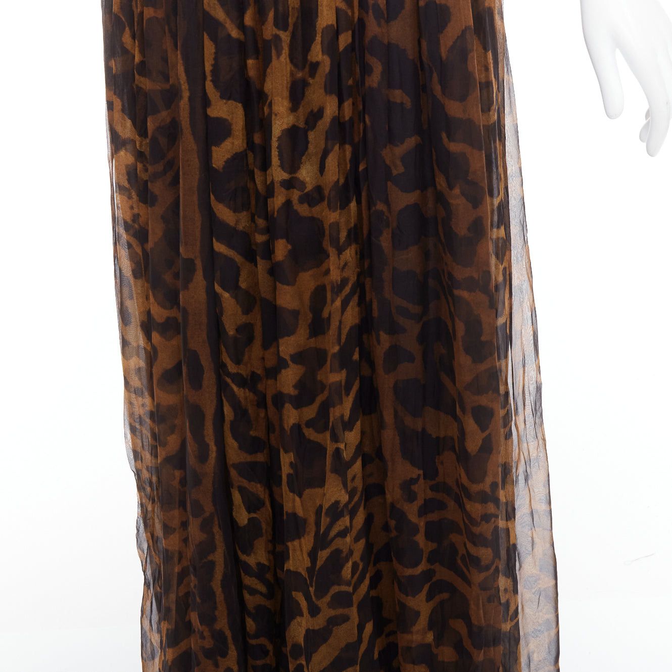Alexander McQueen ALEXANDER MCQUEEN 2011 100% silk leopard print corseted long gown IT40 S Size S / US 4 / IT 40 - 7 Thumbnail
