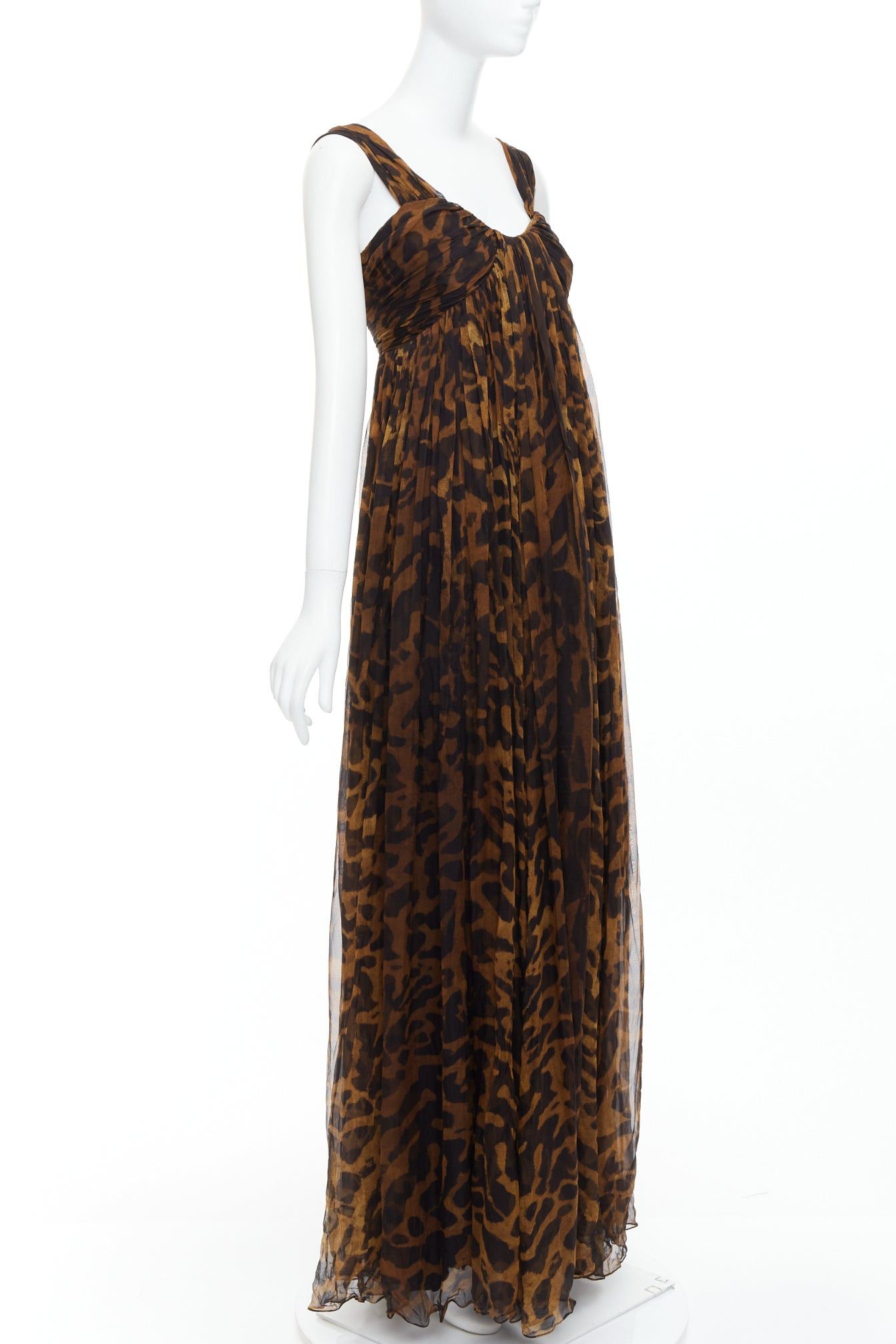 Alexander McQueen ALEXANDER MCQUEEN 2011 100% silk leopard print corseted long gown IT40 S Size S / US 4 / IT 40 - 3 Thumbnail