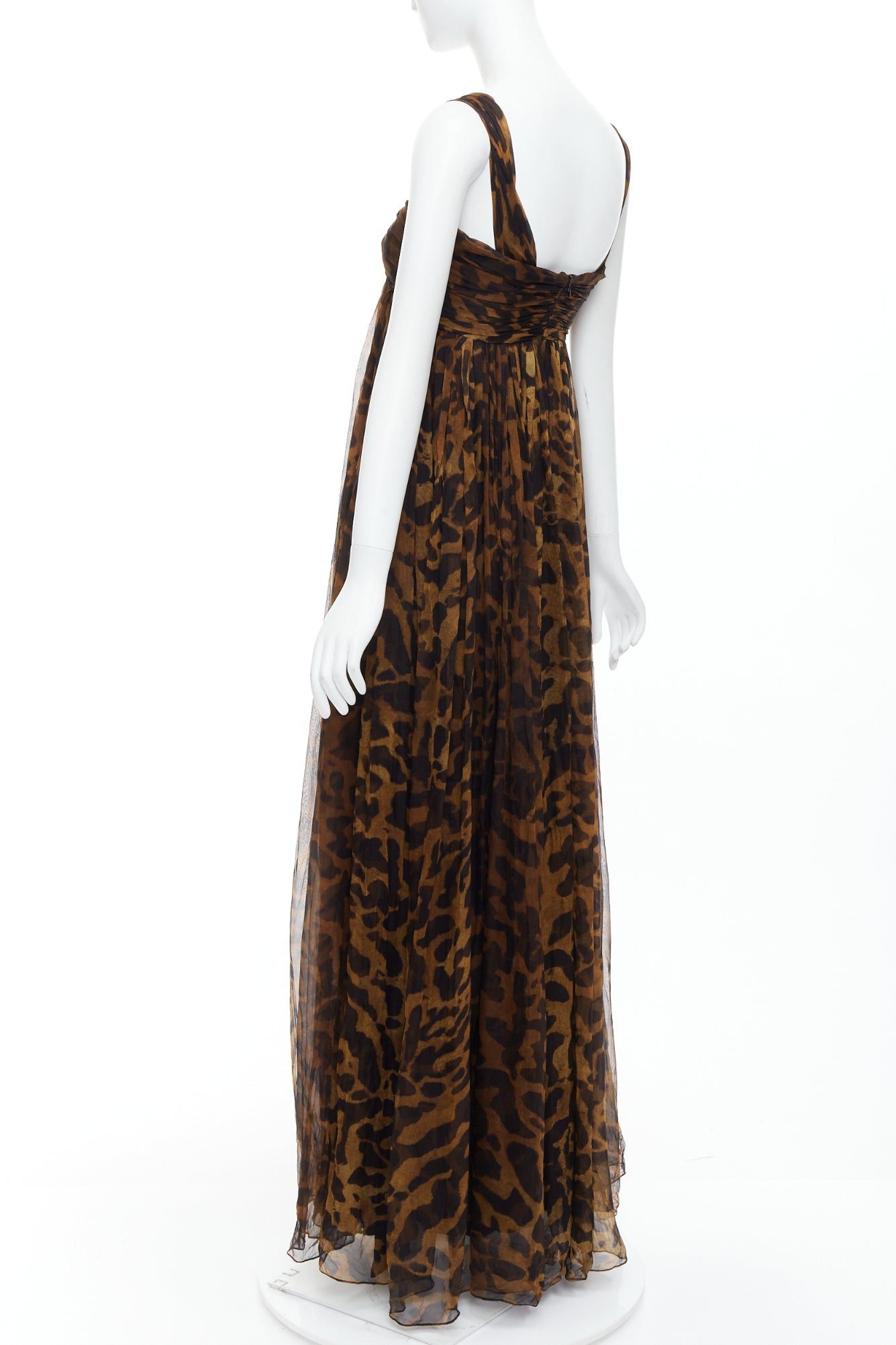 Alexander McQueen ALEXANDER MCQUEEN 2011 100% silk leopard print corseted long gown IT40 S Size S / US 4 / IT 40 - 6 Thumbnail