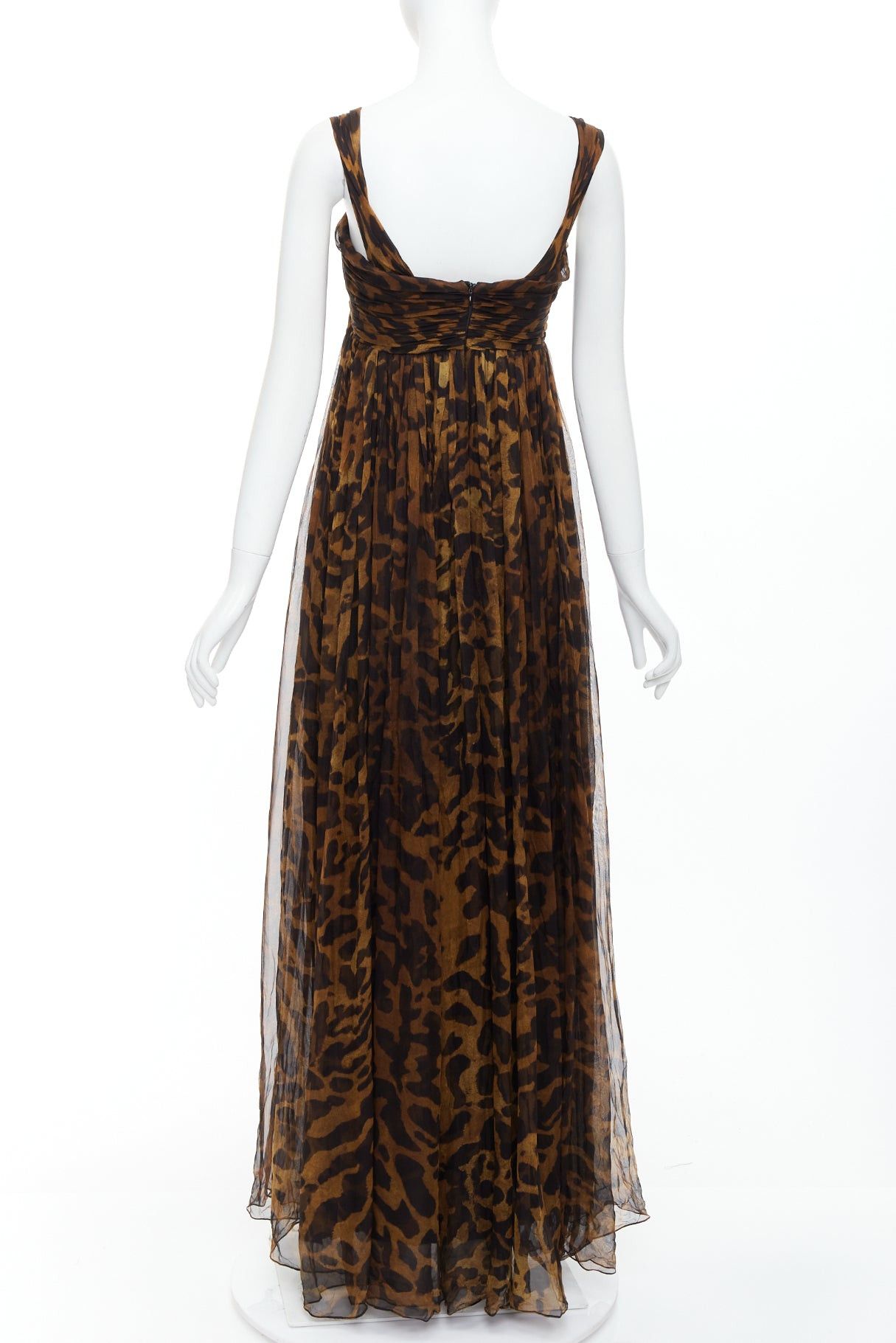Alexander McQueen ALEXANDER MCQUEEN 2011 100% silk leopard print corseted long gown IT40 S Size S / US 4 / IT 40 - 5 Thumbnail