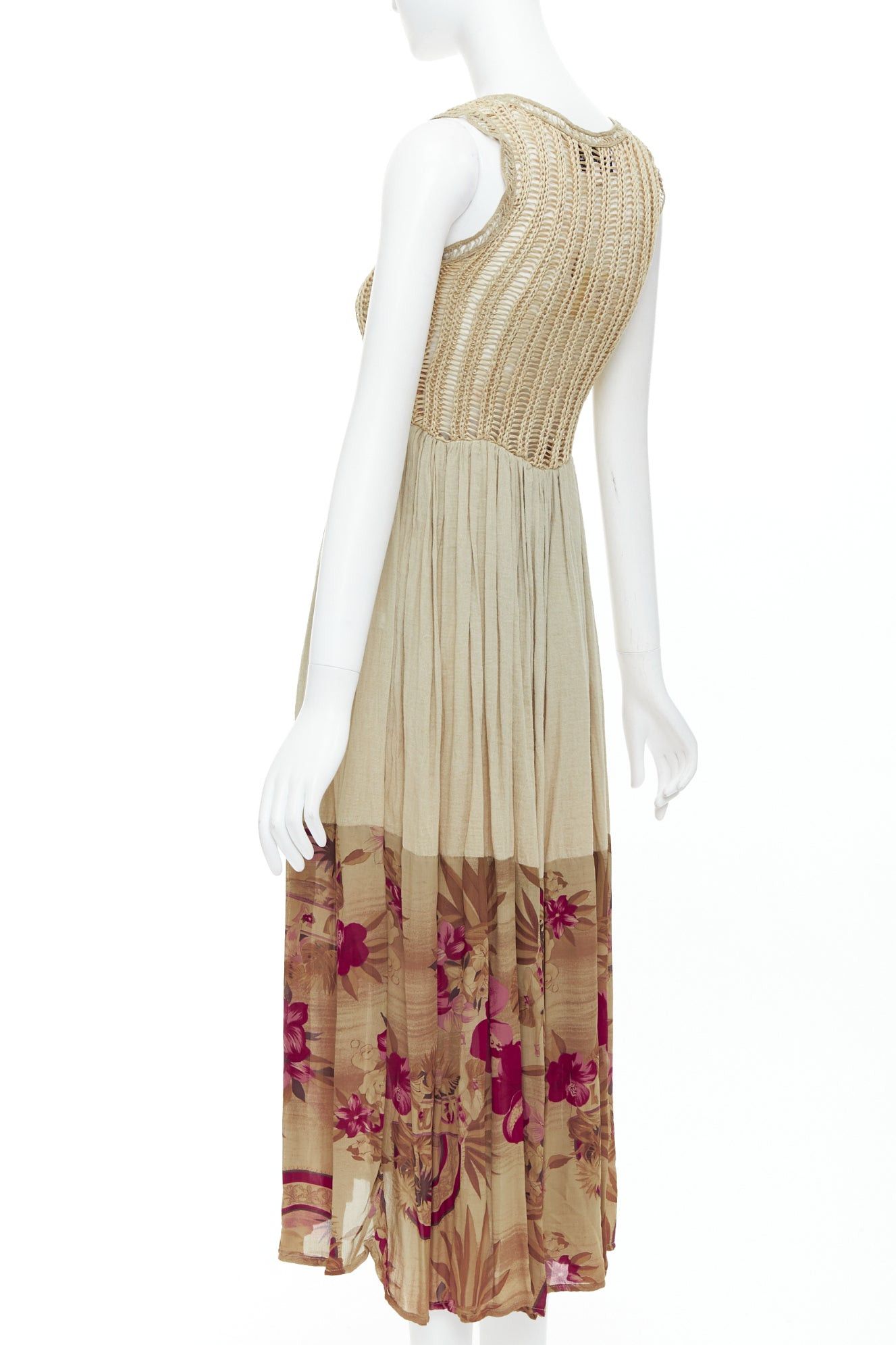 Other TIZIANA NIRONI LOU LOU LES CHOSES Vintage olive floral midi dress IT40 S Size S / US 4 / IT 40 - 6 Thumbnail