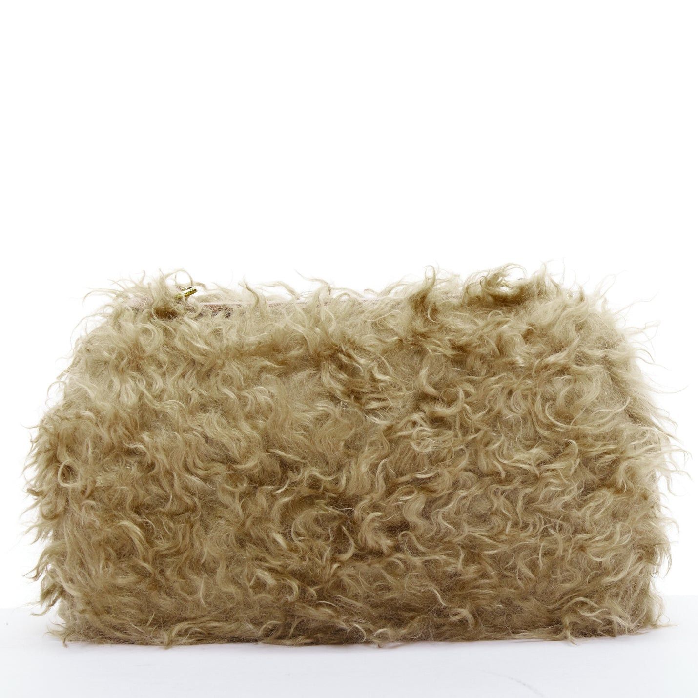 Burberry BURBERRY Lola Mohair Limited Edition lamb shearling gold TB crossbody bag Size ONE SIZE - 5 Thumbnail