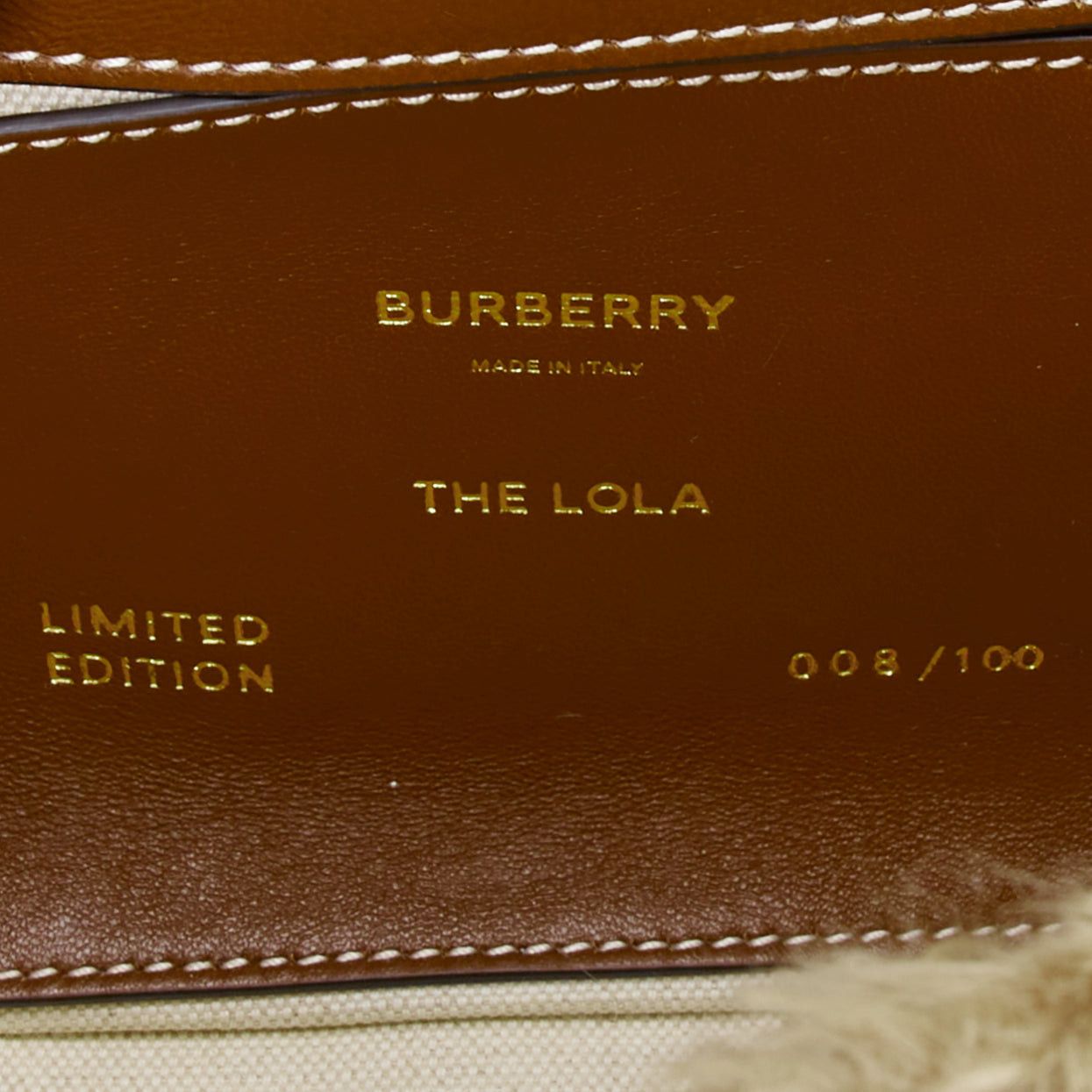 Burberry BURBERRY Lola Mohair Limited Edition lamb shearling gold TB crossbody bag Size ONE SIZE - 10 Thumbnail
