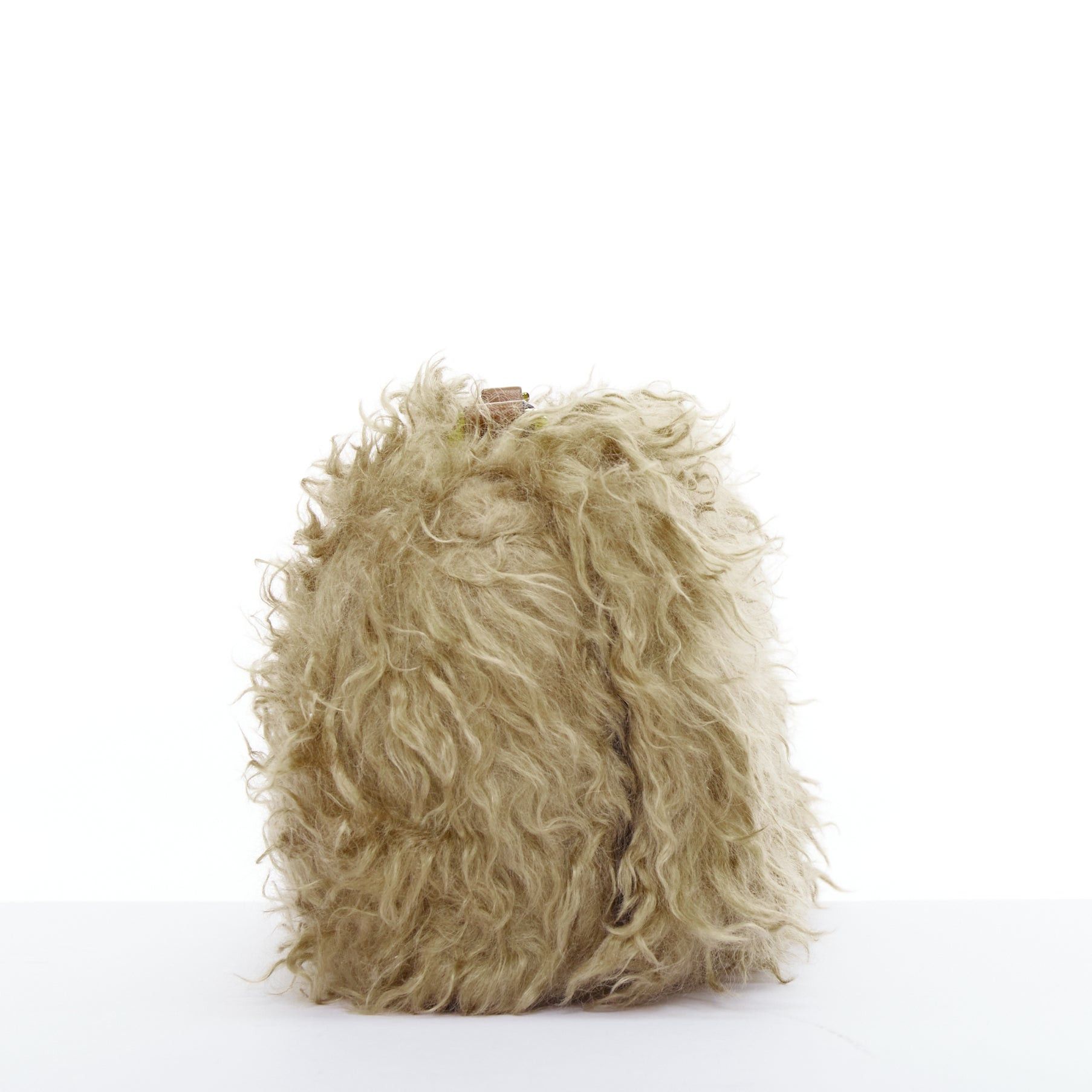 Burberry BURBERRY Lola Mohair Limited Edition lamb shearling gold TB crossbody bag Size ONE SIZE - 4 Thumbnail