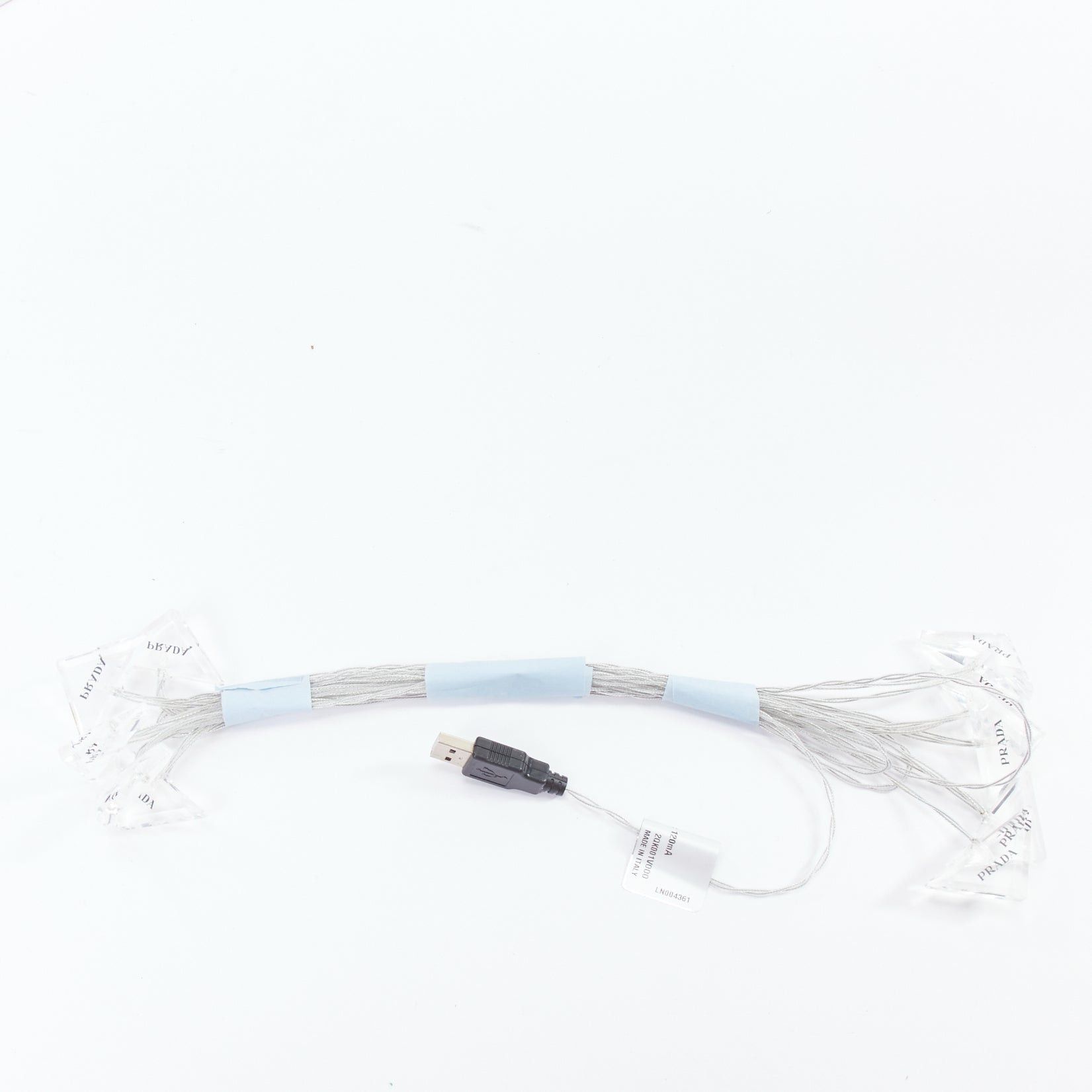 Prada PRADA Plexiglas Fairy Lights clear acrylic black logos USB fairy LED lights Size ONE SIZE - 3 Thumbnail
