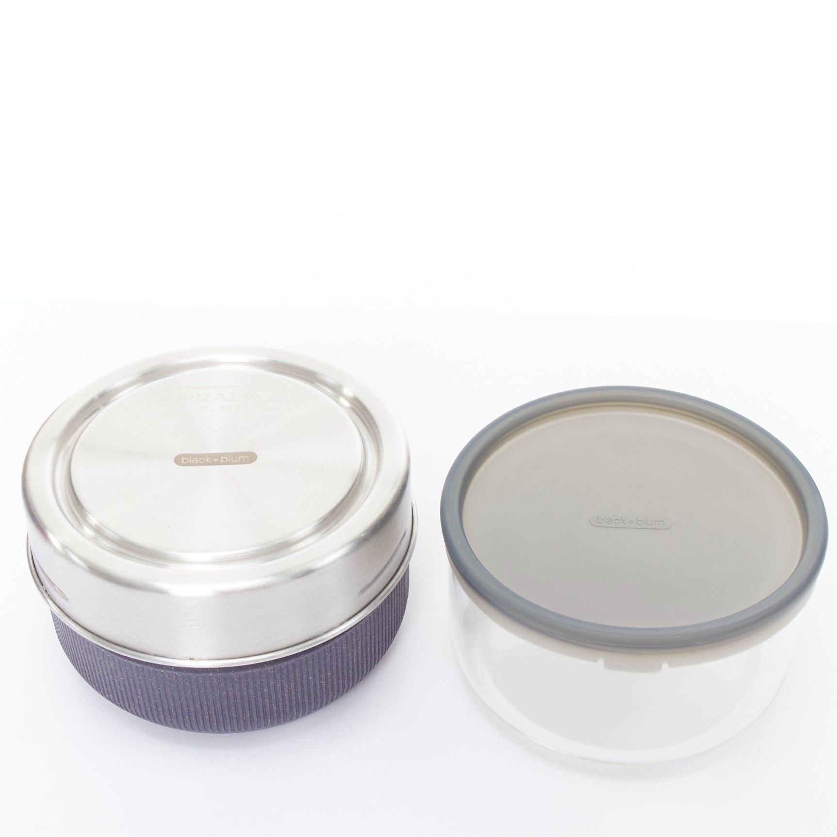 Prada PRADA Black+Blum silver black round glass lunch box 750ml Size ONE SIZE - 2 Thumbnail