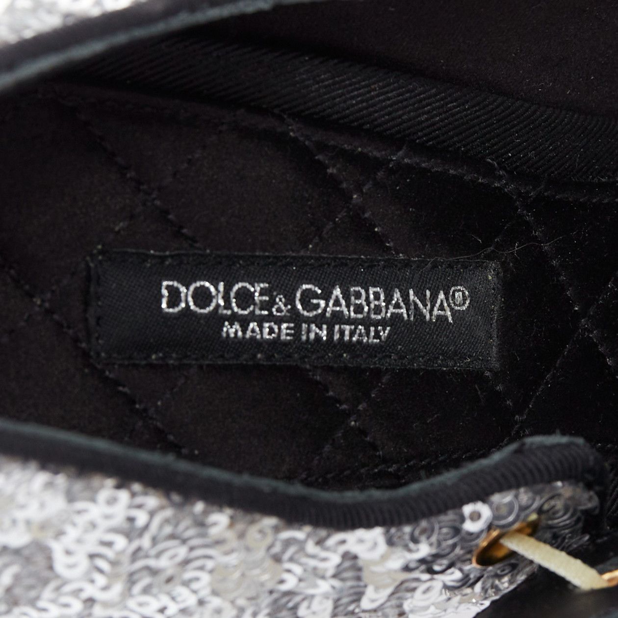 Dolce & Gabbana DOLCE GABBANA Bellucci silver glitter rhinestone green velvet heels EU36 Size US 6 / IT 36 - 10 Thumbnail