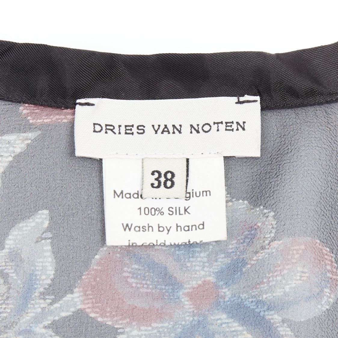 Dries Van Noten DRIES VAN NOTEN 1990s Vintage 100% silk floral sheer sleeves hi low blouse FR38 M Size M / US 6-8 / IT 42-44 - 8 Thumbnail