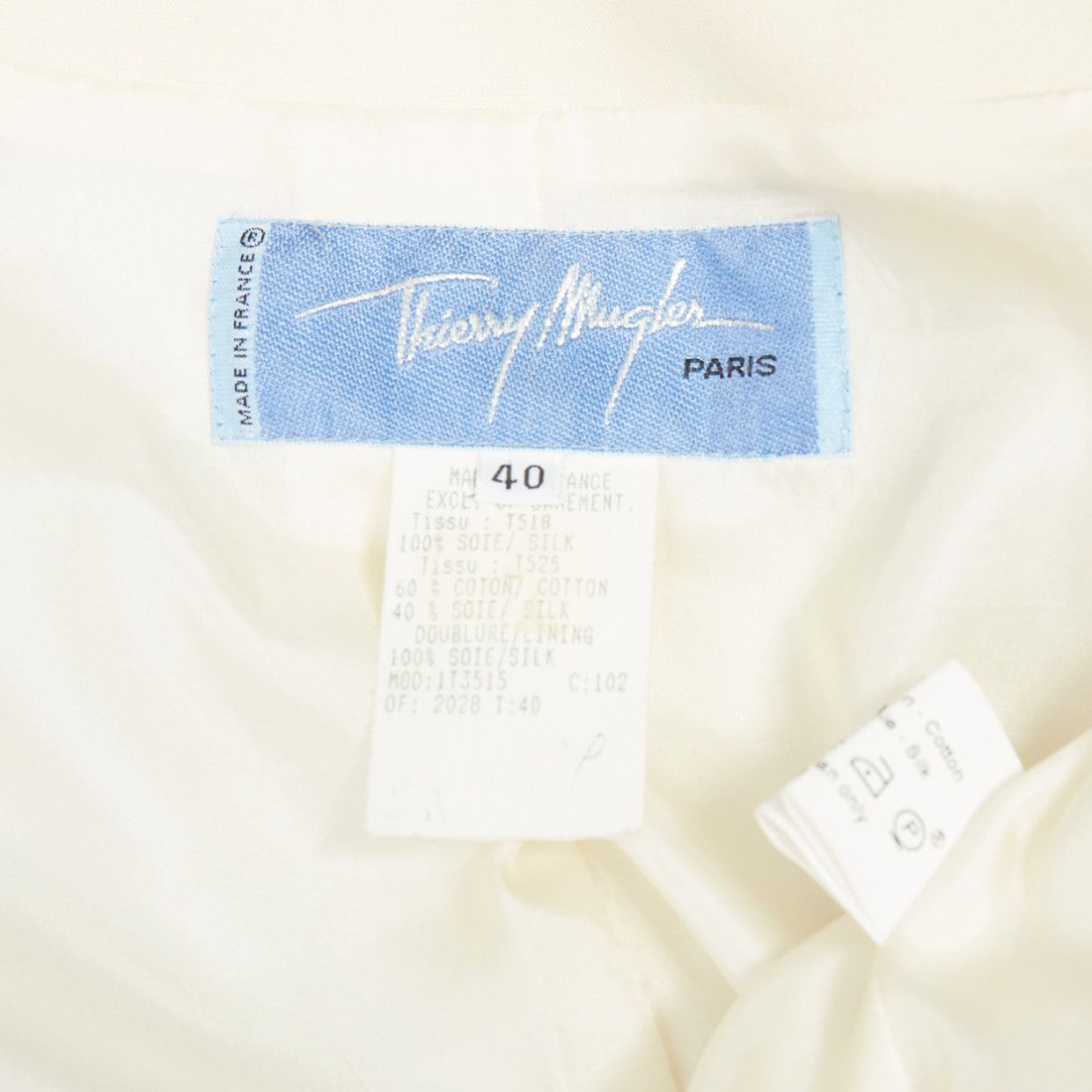 Thierry Mugler THIERRY MUGLER 1998 Vintage off white cotton bordered collar peplum blazer FR40 L Size S / US 4 / IT 40 - 8 Thumbnail