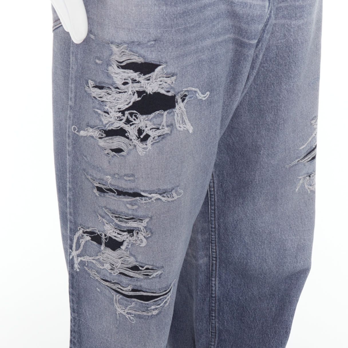 Balenciaga BALENCIAGA Demna 2023 blue tromp loeil jean printed wide leg sweatpants S Size US 28 / EU 44 - 7 Thumbnail