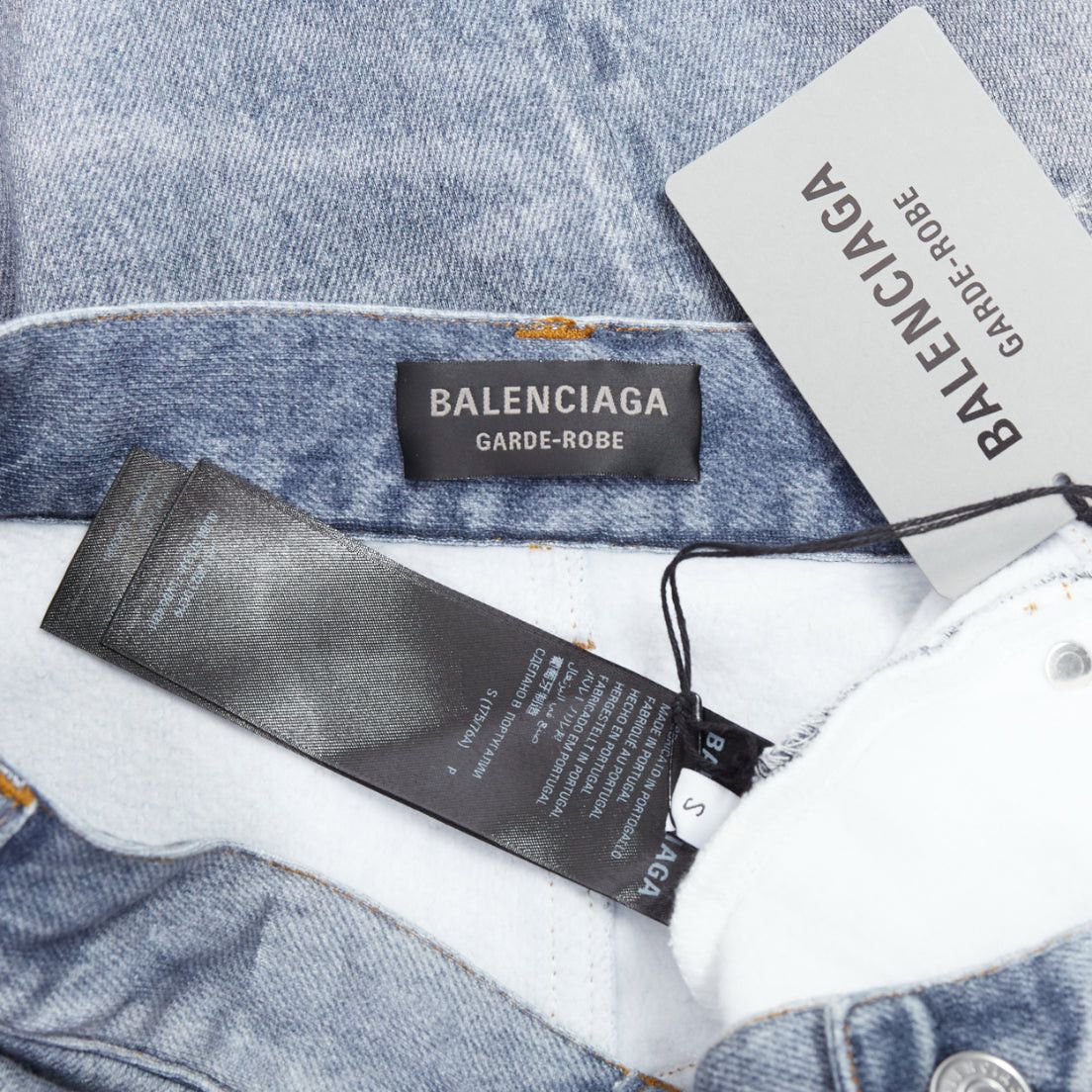 Balenciaga BALENCIAGA Demna 2023 blue tromp loeil jean printed wide leg sweatpants S Size US 28 / EU 44 - 8 Thumbnail
