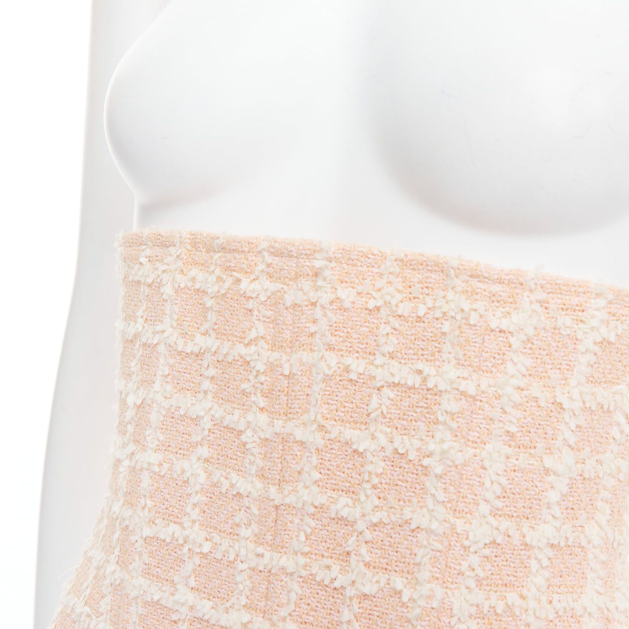 Chanel rare CHANEL 94P Vintage pink checker tweed silk lined boned corset belt FR40 L Size M / US 6-8 / IT 42-44 - 7 Thumbnail