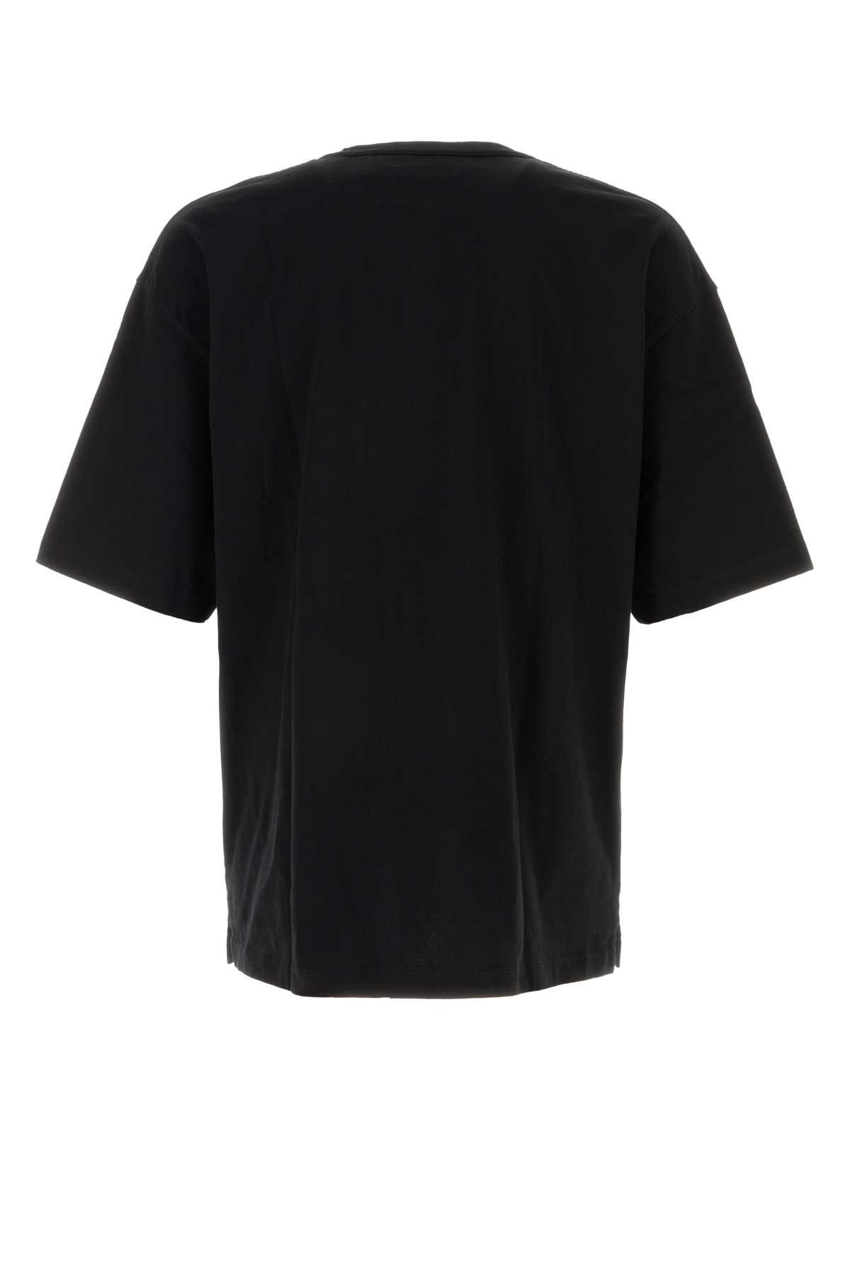 Lemaire Black Cotton T-Shirt Size US M / EU 48-50 / 2 - 2 Thumbnail