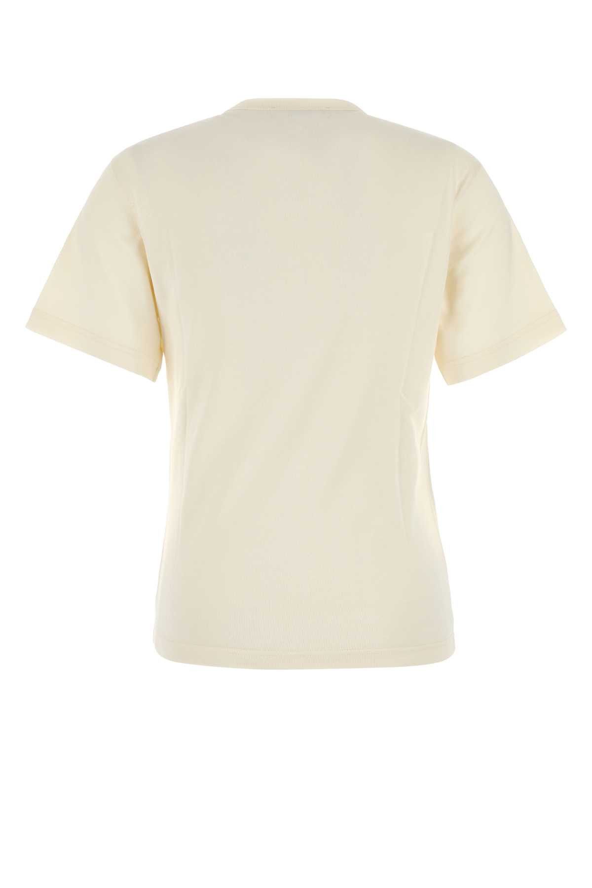 Lemaire Cream Cotton T-Shirt Size S / US 4 / IT 40 - 2 Thumbnail