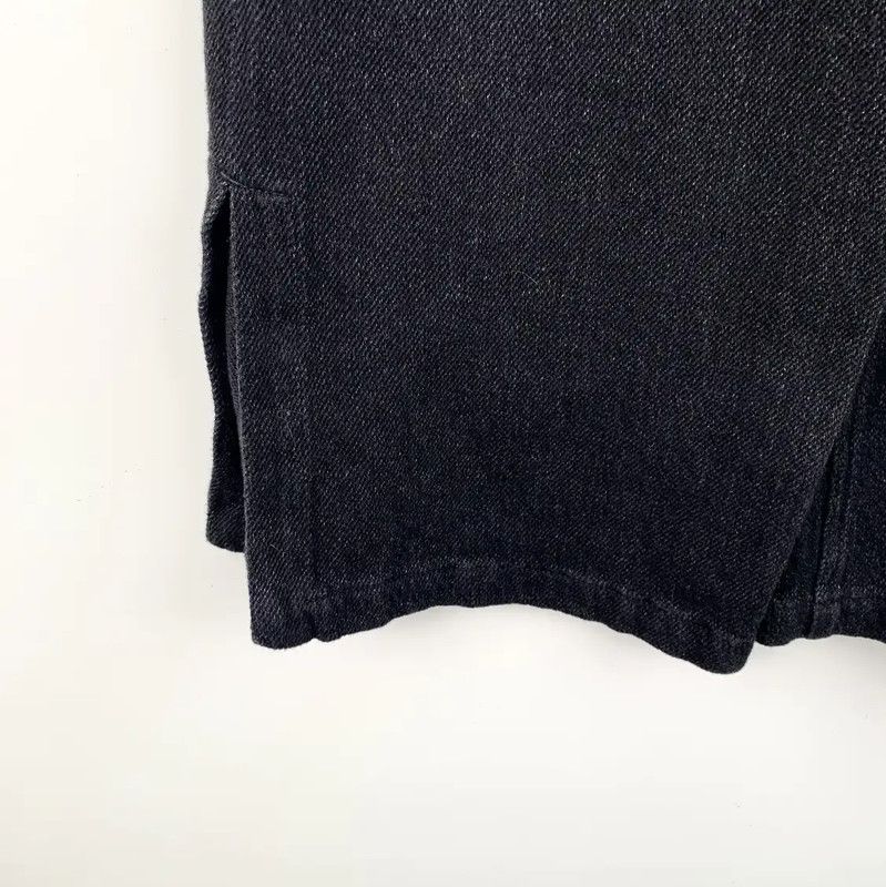 Chanel Chanel Black Cotton Wide Leg Jeans 0089 Size 22" - 4 Thumbnail