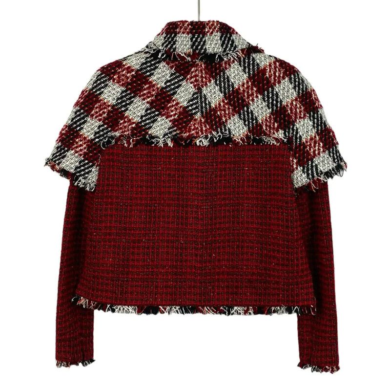 Chanel Chanel Red Tweed Women's Jacket 0089 Size XS / US 0-2 / IT 36-38 - 2 Thumbnail
