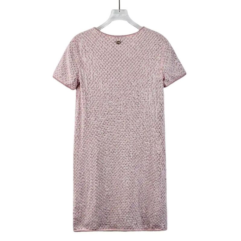 Chanel Chanel Pink Silk Dress Size XS 0089 Size XS / US 0-2 / IT 36-38 - 2 Thumbnail
