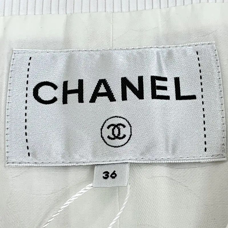 Chanel Chanel White Cotton Sleeveless Dress XS 0089 Size XS / US 0-2 / IT 36-38 - 6 Thumbnail