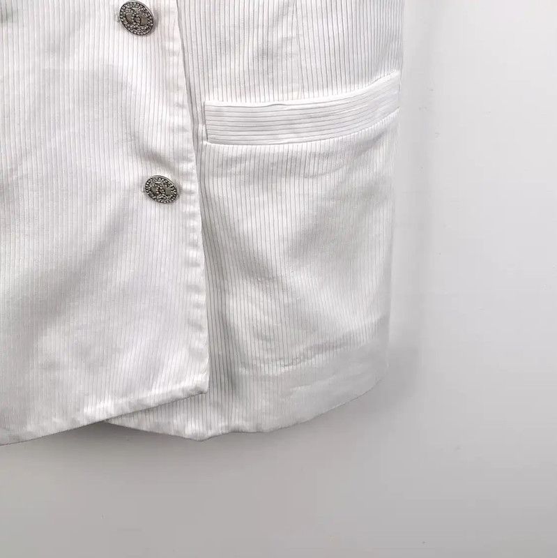 Chanel Chanel White Cotton Sleeveless Dress XS 0089 Size XS / US 0-2 / IT 36-38 - 4 Thumbnail