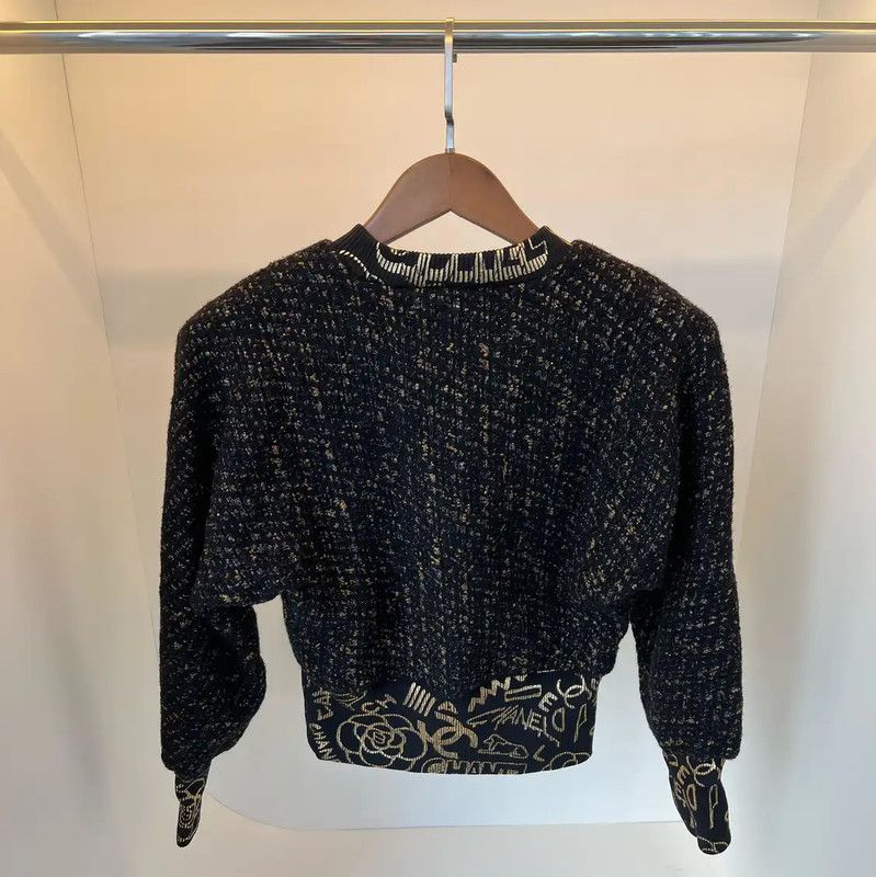 Chanel Chanel Winter Wool Knit Black Sweater 0089 Size M / US 6-8 / IT 42-44 - 2 Thumbnail