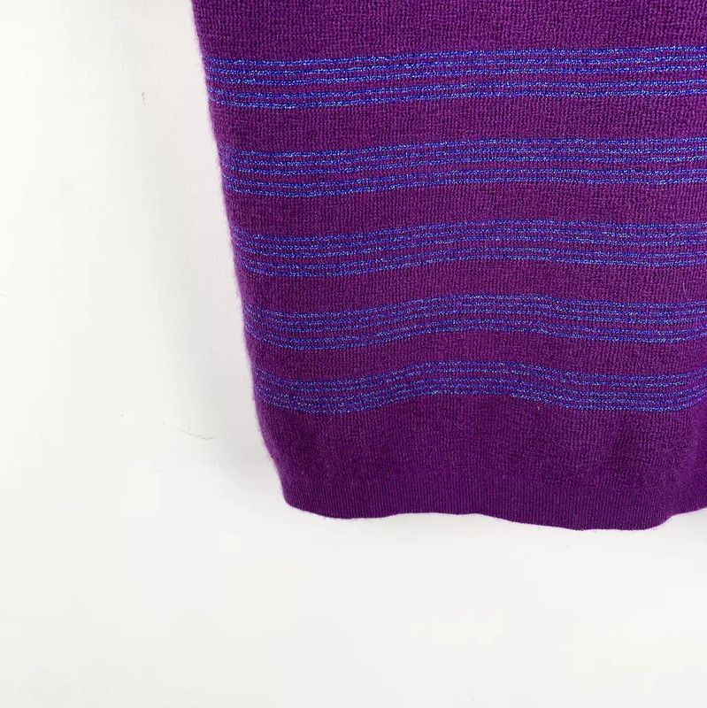 Chanel Chanel Purple Cashmere Women’s T-Shirt 0089 Size S / US 4 / IT 40 - 5 Thumbnail