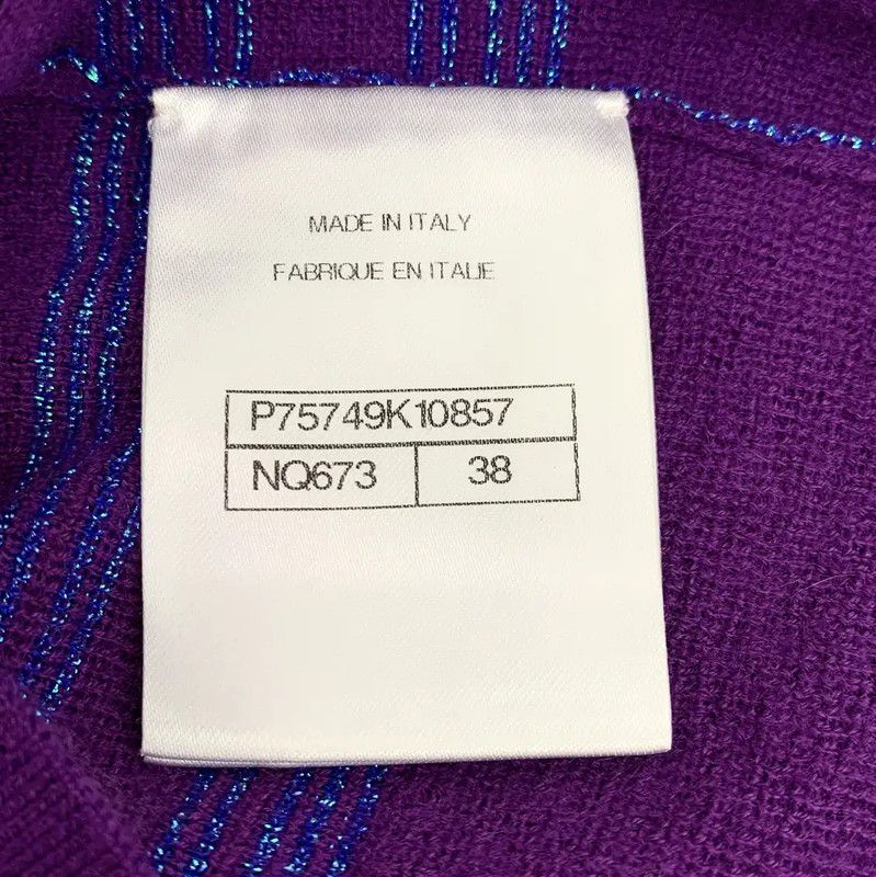 Chanel Chanel Purple Cashmere Women’s T-Shirt 0089 Size S / US 4 / IT 40 - 8 Thumbnail