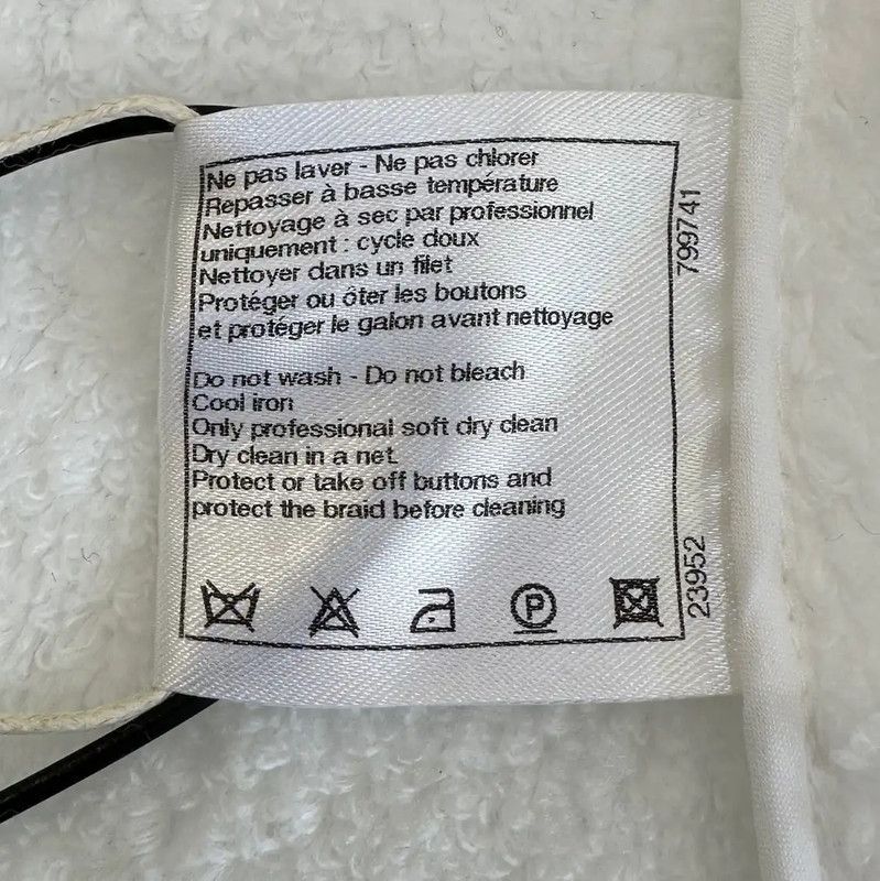 Chanel Chanel White Cotton Mid-Length Coat 0089 Size S / US 4 / IT 40 - 8 Thumbnail