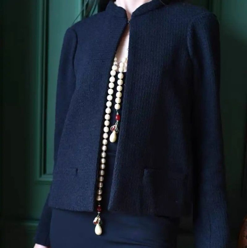 Chanel Chanel Black Women's Cardigan Size M 0089 Size M / US 6-8 / IT 42-44 - 6 Thumbnail