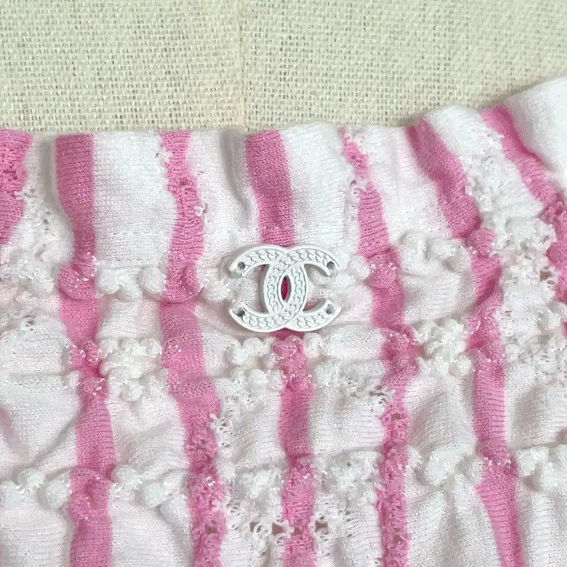 Chanel Chanel Pink Striped Sleeveless Summer Top 0089 Size S / US 4 / IT 40 - 7 Thumbnail