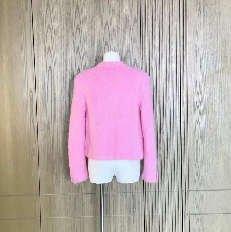 Chanel Chanel Pink Wool Blend Cardigan for Women 0089 Size S / US 4 / IT 40 - 2 Thumbnail