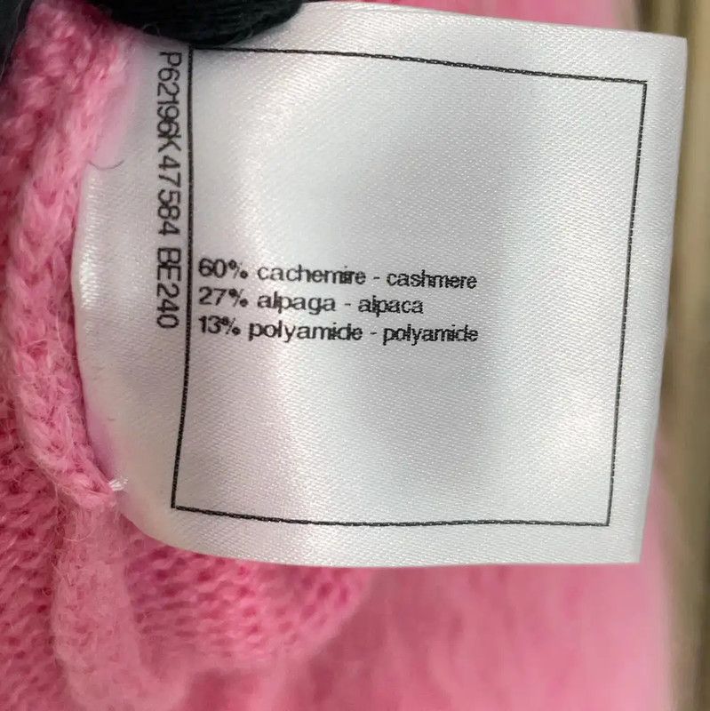Chanel Chanel Pink Wool Blend Cardigan for Women 0089 Size S / US 4 / IT 40 - 10 Thumbnail