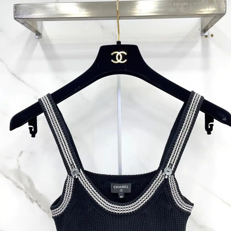 Chanel Chanel Black Silk Blend Women's T-Shirt 0089 Size S / US 4 / IT 40 - 3 Thumbnail