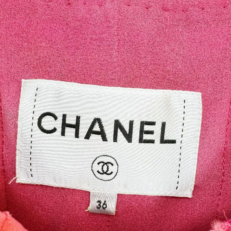 Chanel Chanel Wool Winter Coat in Pink 0089 Size M / US 6-8 / IT 42-44 - 3 Thumbnail