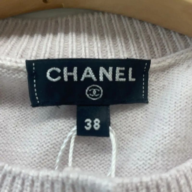 Chanel Chanel Pink Women's Cashmere Cardigan 0089 Size M / US 6-8 / IT 42-44 - 3 Thumbnail