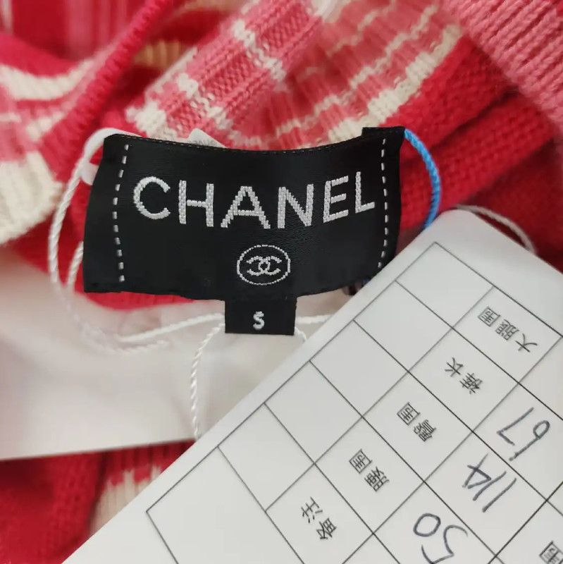 Chanel Chanel Red Cashmere Women's T-Shirt 0089 Size S / US 4 / IT 40 - 3 Thumbnail