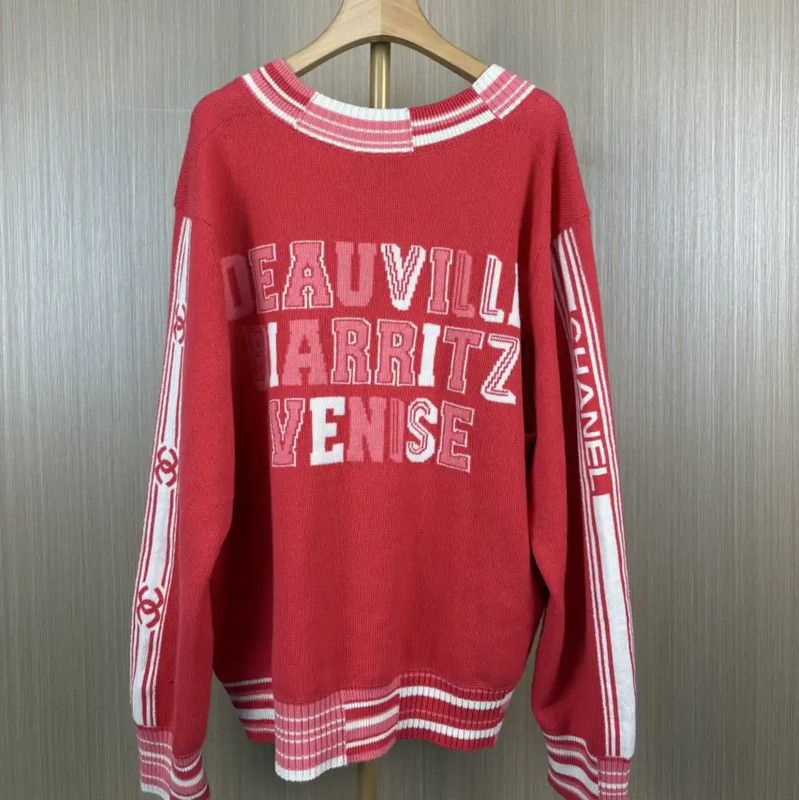 Chanel Chanel Red Cashmere Women's T-Shirt 0089 Size S / US 4 / IT 40 - 2 Thumbnail