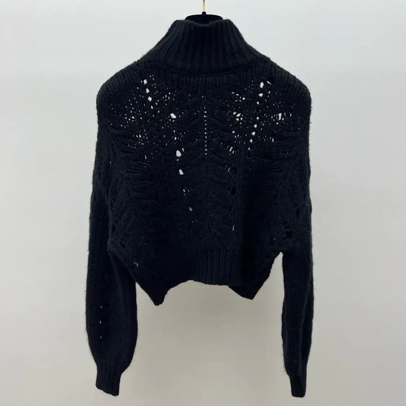 Chanel Chanel Black Cropped Sweater with Button Details 0089 Size M / US 6-8 / IT 42-44 - 2 Thumbnail