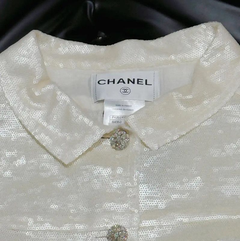 Chanel Chanel M Size Spring Jacket in Off-White 0089 Size M / US 6-8 / IT 42-44 - 5 Thumbnail