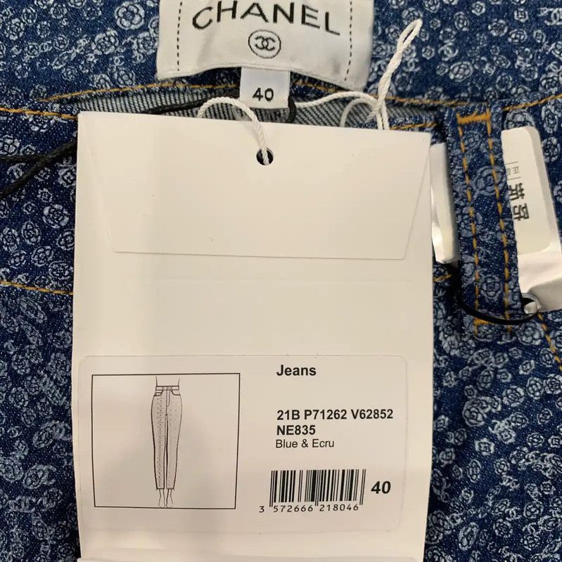 Chanel Chanel Blue Denim Women's Pants Size L 0089 Size 30" / US 8 / IT 44 - 6 Thumbnail