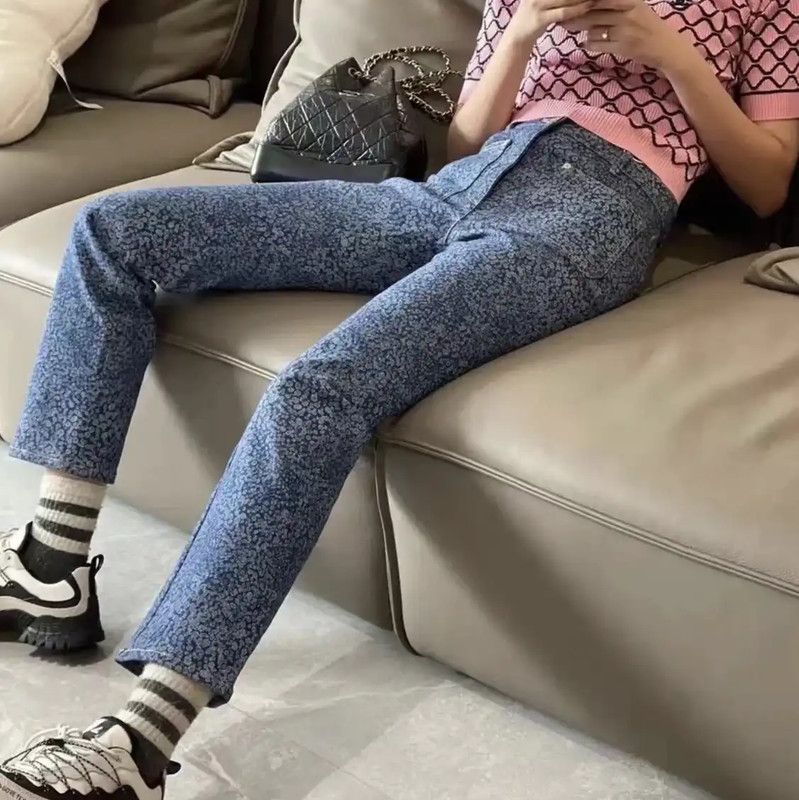 Chanel Chanel Blue Denim Women's Pants Size L 0089 Size 30" / US 8 / IT 44 - 2 Thumbnail