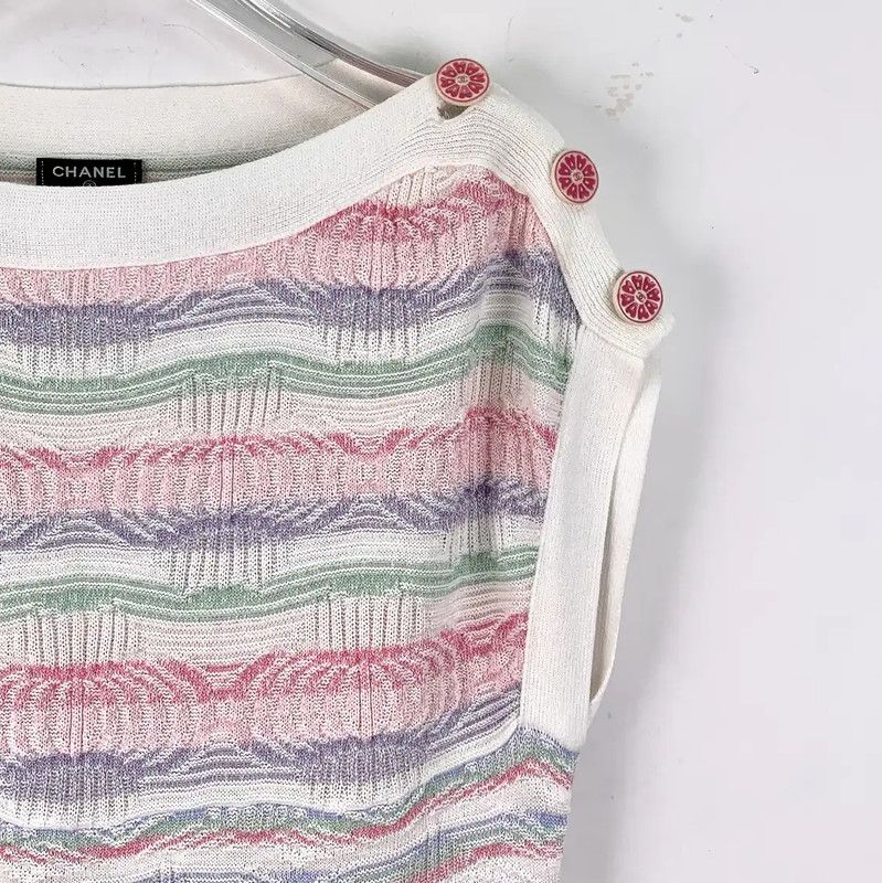 Chanel Chanel Colorful Cotton Women's Dress XS 0089 Size XS / US 0-2 / IT 36-38 - 3 Thumbnail