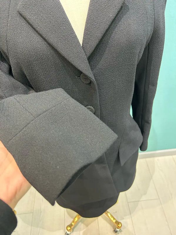Chanel Chanel Black Mid-Length Logo Trench Coat 0089 Size M / US 6-8 / IT 42-44 - 4 Thumbnail