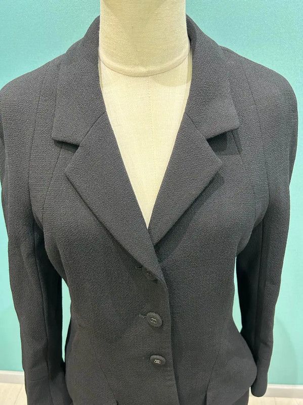 Chanel Chanel Black Mid-Length Logo Trench Coat 0089 Size M / US 6-8 / IT 42-44 - 5 Thumbnail